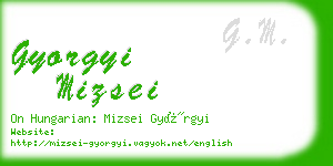 gyorgyi mizsei business card